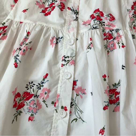 Rebecca Taylor white Marguerite floral cotton poplin tiered midi skirt 10 - Picture 7 of 10